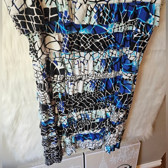 Mango Tango Earthquake Abstract Mini Dress W/ Rhinestones - Picture 6 of 9